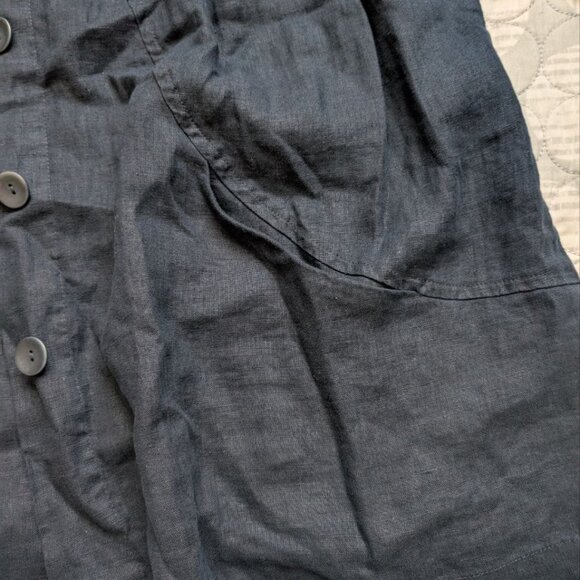 Flax Women`s 100% Linen Button Front Jacket Shirt Size 1G 18-20 XL - Picture 10 of 14